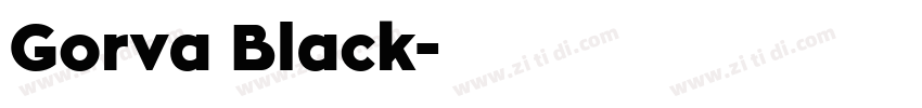 Gorva Black字体转换